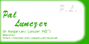 pal lunczer business card